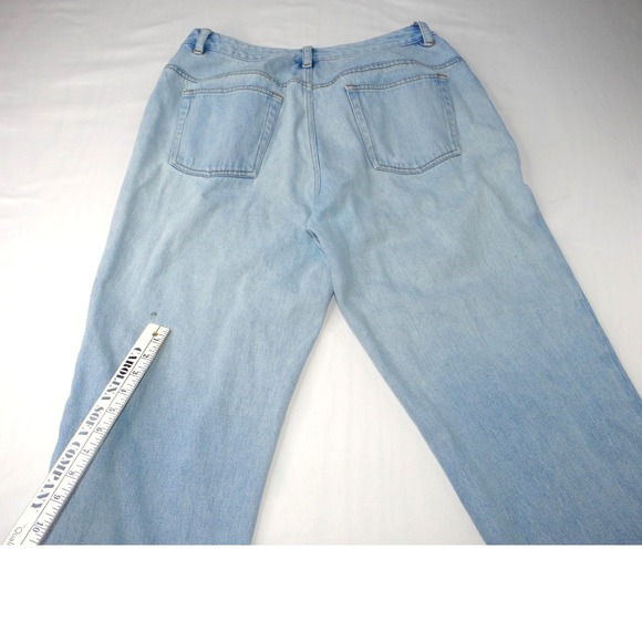 Jeanology Newport News Womens Jeans Star Mesh Cutouts Embellished Denim Sz 16 - Picture 9 of 10